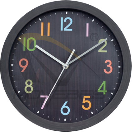 Plastic Wall Clock Round 10 inch -6155(图1)
