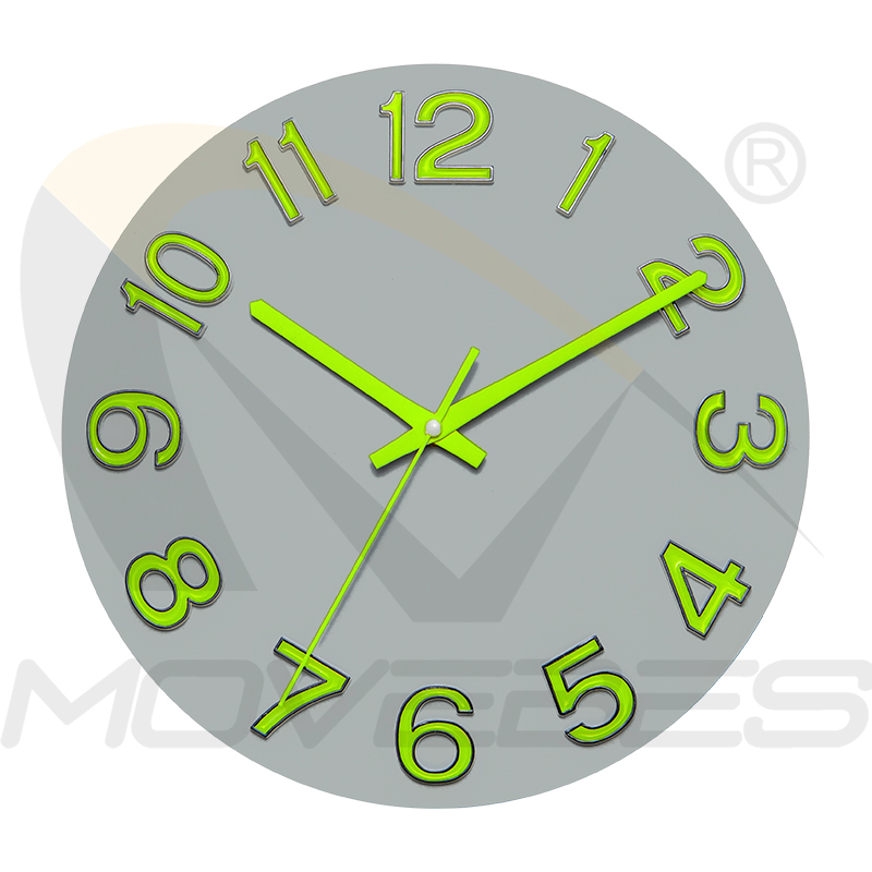 Luminous MDF Wall Clock with 3D No.s	(图3)
