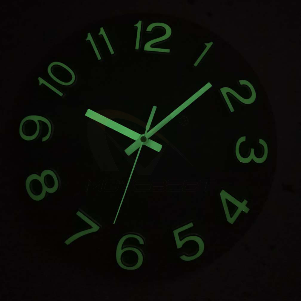 Luminous MDF Wall Clock with 3D No.s	(图2)